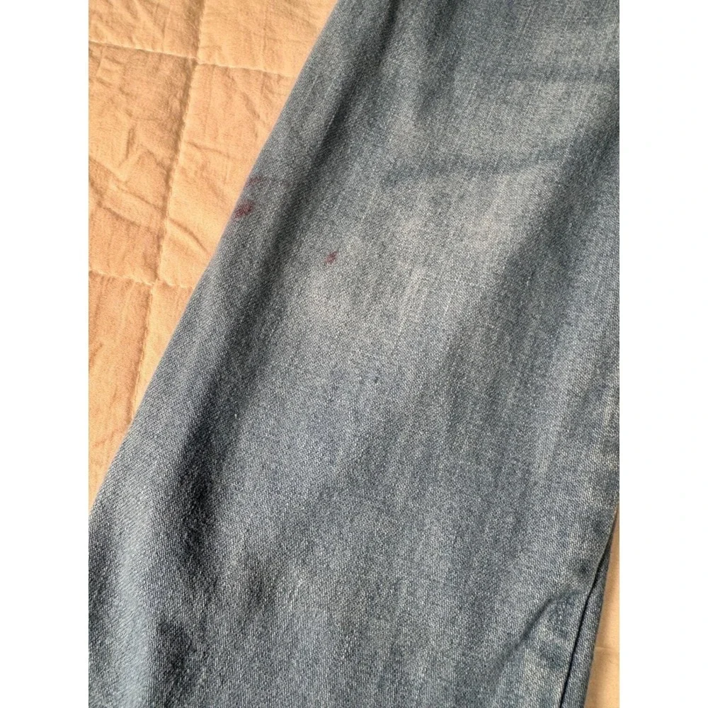 Rosebuds Vintage Kids Light Wash Denim Jeans Embroidered‎ Bicycle Retro Blue 10